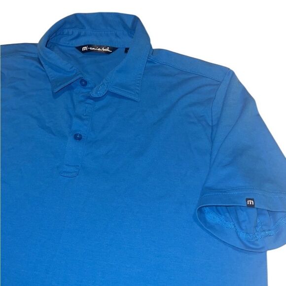 Travis Mathew Blue Short Sleeve Polo Shirt Men's Size Medium - Picture 3 of 9